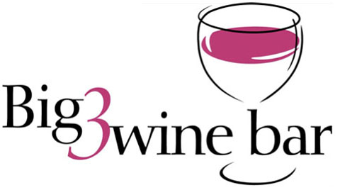 Big 3 Wine Bar Logo Big 3 Wine Bar Logo