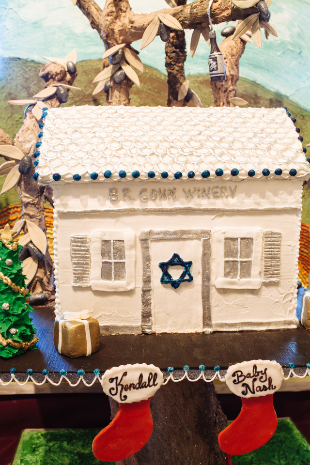 B.R. Cohn Winery: Our historic Picholine olive grove, old vine Cabernet Sauvignon vineyard & rock and roll roots, are all highlighted in our "tree" gingerbread house. 