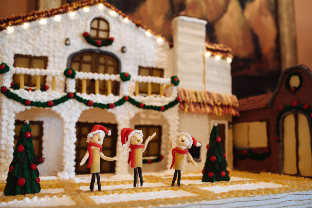 VJB Cellars: Here at VJB Cellars, we like gingerbread, but we LOVE pasta!!! So we’re celebrating our Italian roots by using mama’s past to make a charming representation of our lovely tasting room and piazza.